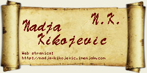 Nadja Kikojević vizit kartica